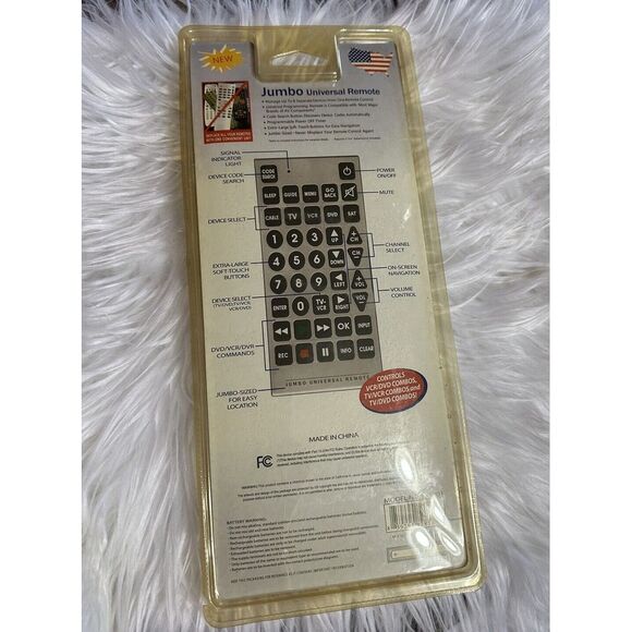 Jumbo Universal Television TV Remote Control Large Button, YK9001 - NEW - Picture 2 of 6